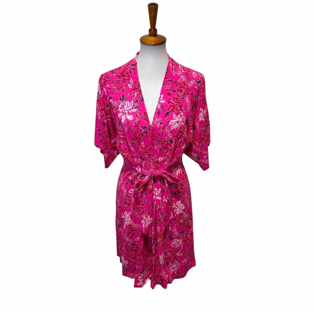NWT Lilly Pulitzer Wisteria Elbow Dress Girrafic Park Passion Fruit Pink Size 8